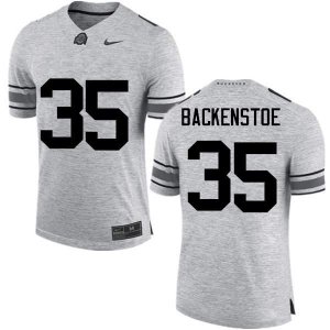 NCAA Ohio State Buckeyes Men's #35 Alex Backenstoe Gray Nike Football College Jersey VQS4445VE